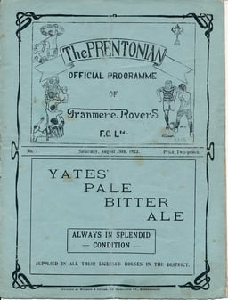 Tranmere Rovers v Grimsby Town Match Programme 1923-08-25