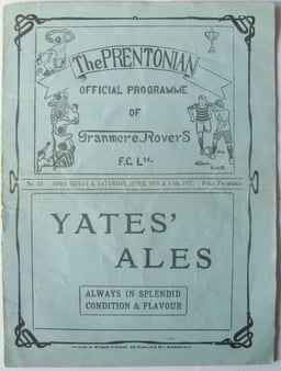 Tranmere Rovers v Grimsby Town Match Programme 1925-04-10