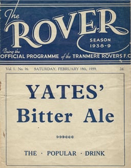 Tranmere Rovers v Newcastle United Match Programme 1939-02-18