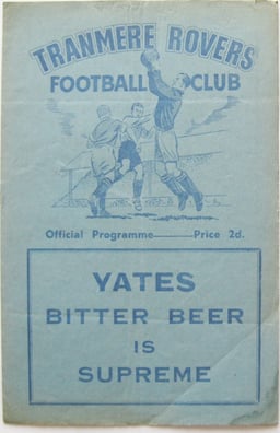 Tranmere Rovers v Rotherham United Match Programme 1950-09-12