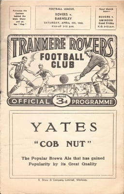 Tranmere Rovers v Barnsley Match Programme 1960-04-09