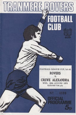 Tranmere Rovers v Crewe Alexandra Match Programme 1973-08-29