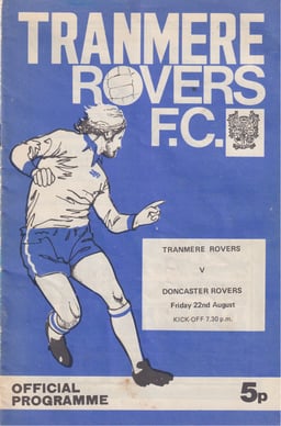 Tranmere Rovers v Doncaster Rovers Match Programme 1975-08-22