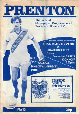 Tranmere Rovers v Bradford City Match Programme 1979-12-28