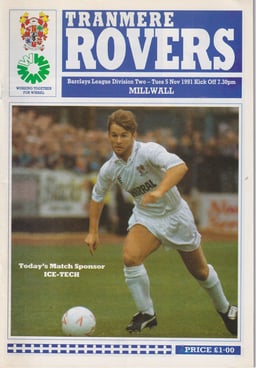 Tranmere Rovers v Millwall Match Programme 1991-11-05