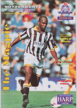 Notts County v Tranmere Rovers Match Programme 1994-12-07