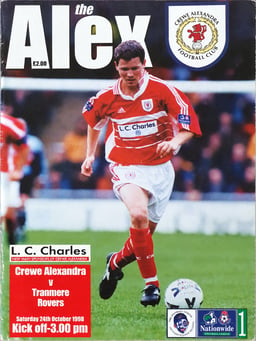 Crewe Alexandra v Tranmere Rovers Match Programme 1998-10-24