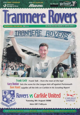 Tranmere Rovers v Carlisle United Match Programme 1998-08-11