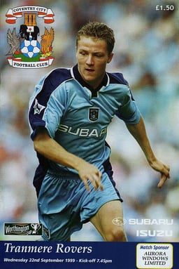 Coventry City v Tranmere Rovers Match Programme 1999-09-22