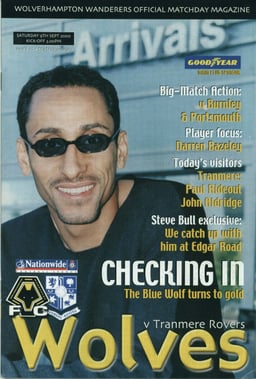 Wolverhampton Wanderers v Tranmere Rovers Match Programme 2000-09-09