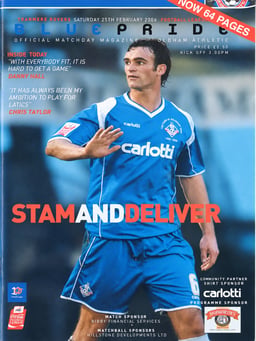 Oldham Athletic v Tranmere Rovers Match Programme 2006-02-25