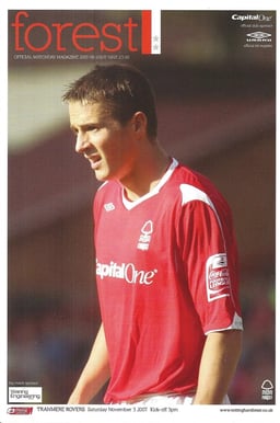 Nottingham Forest v Tranmere Rovers Match Programme 2007-11-03