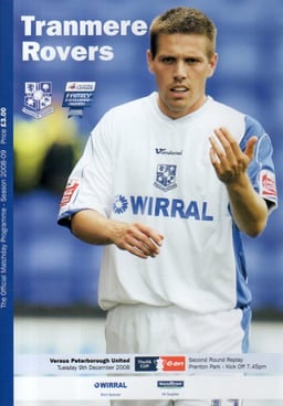 Tranmere Rovers v Peterborough United Match Programme 2008-12-09