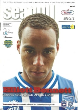 Brighton & Hove Albion v Tranmere Rovers Match Programme 2011-03-12