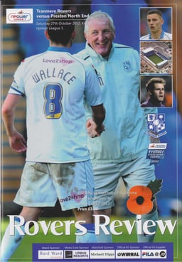 Tranmere Rovers v Preston North End Match Programme 2012-10-27