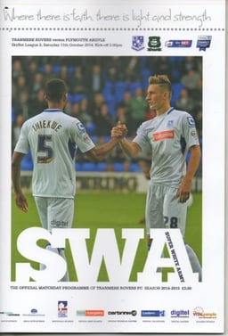 Tranmere Rovers v Plymouth Argyle Match Programme 2014-10-11