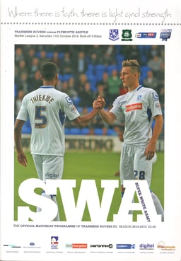 Tranmere Rovers v Plymouth Argyle Match Programme 2014-10-11