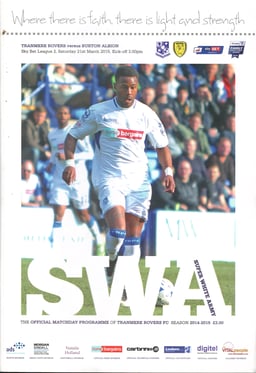 Tranmere Rovers v Burton Albion Match Programme 2015-03-21