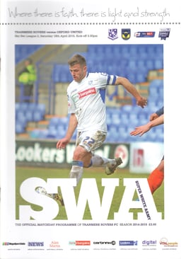 Tranmere Rovers v Oxford United Match Programme 2015-04-18