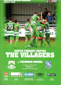 North Ferriby v Tranmere Rovers Match Programme 2017-03-21