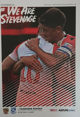 Stevenage v Tranmere Rovers Match Programme 2018-08-04