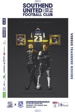 Southend United v Tranmere Rovers Match Programme 2020-01-11