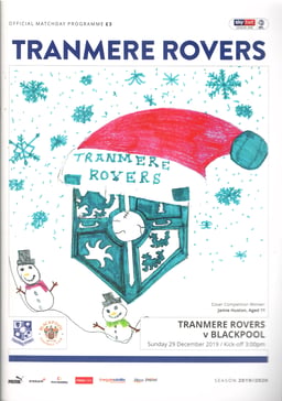 Tranmere Rovers v Blackpool Match Programme 2019-12-29