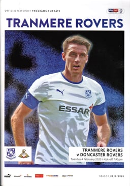 Tranmere Rovers v Doncaster Rovers Match Programme 2020-02-04