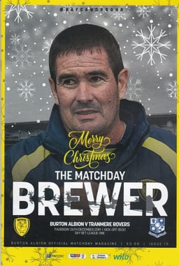 Burton Albion v Tranmere Rovers Match Programme 2019-12-26