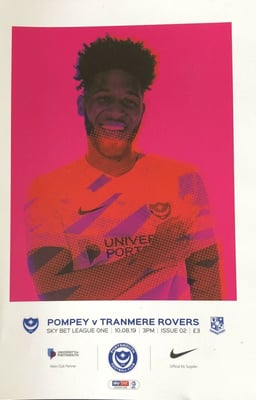 Portsmouth v Tranmere Rovers Match Programme 2019-08-10
