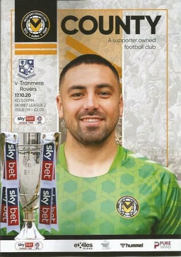 Newport County v Tranmere Rovers Match Programme 2020-10-17