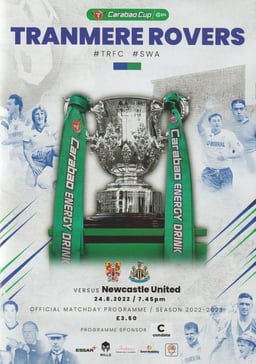 Tranmere Rovers v Newcastle United Match Programme 2022-08-24