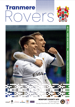 Tranmere Rovers v Newport County Match Programme 2023-12-09