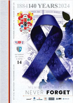 Tranmere Rovers v Gillingham Match Programme 2025-01-25