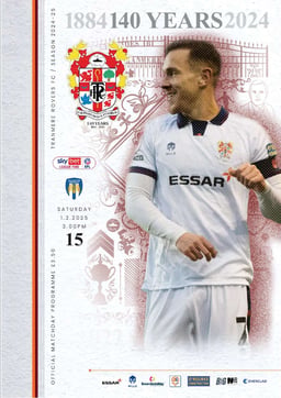 Tranmere Rovers v Colchester United Match Programme 2025-02-01