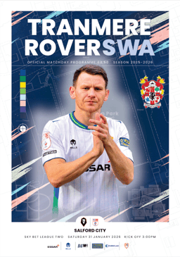 Tranmere Rovers v Salford City Match Programme 2026-01-31