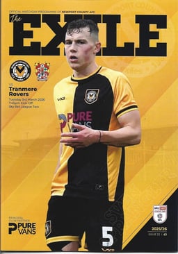 Newport County v Tranmere Rovers Match Programme 2026-03-03