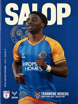 Shrewsbury Town v Tranmere Rovers Match Programme 2026-04-03