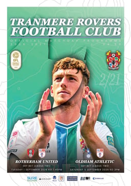 Tranmere Rovers v Rotherham United Match Programme 2026-09-01
