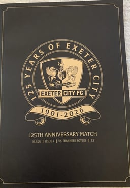 Exeter City v Tranmere Rovers Match Programme 2026-09-19