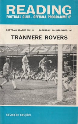 Reading v Tranmere Rovers Match Programme 1967-12-23