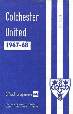 Colchester United v Tranmere Rovers Match Programme 1968-02-10