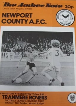 Newport County v Tranmere Rovers Match Programme 1979-10-13