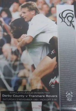 Derby County v Tranmere Rovers Match Programme 1991-11-02