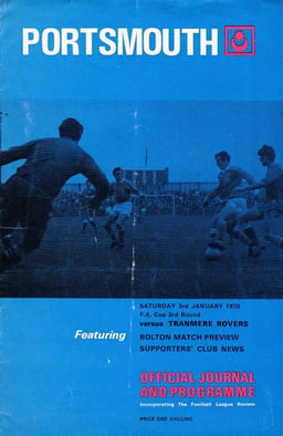 Portsmouth v Tranmere Rovers Match Programme 1970-01-03