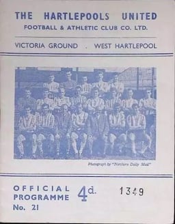 Hartlepool United v Tranmere Rovers Match Programme 1964-03-23