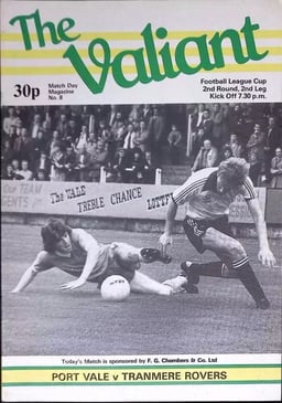 Port Vale v Tranmere Rovers Match Programme 1981-10-28