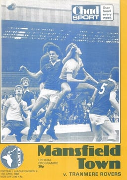 Mansfield Town v Tranmere Rovers Match Programme 1982-04-17