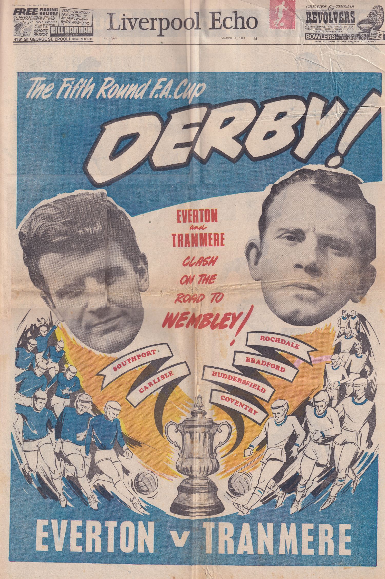 Liverpool Echo special published to mark the Everton FA Cup game in 1968.